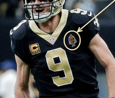 drew brees nike jersey with captains patch